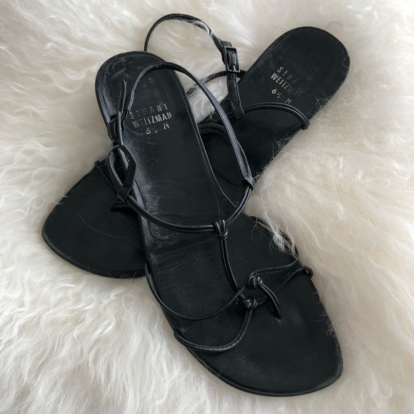 💥LAST PRICE DROP!!!💥 STUART WEITZMAN -6.5- Dressy, Strappy Sandals in black - Picture 1 of 12